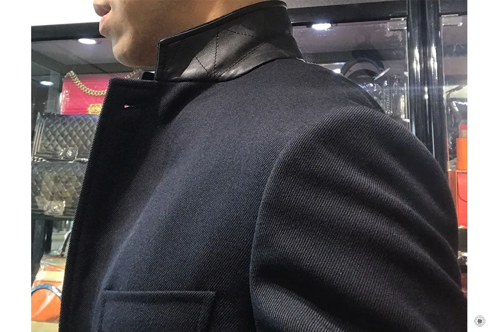 Hermes H744060HC0146 Vst 24 Relax Detail Cuir 3 Bts Cover Wool Techniqu Marine  Wool 46 Blazers