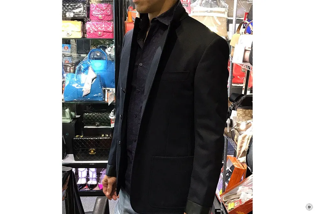 Hermes H744060HC0146 Vst 24 Relax Detail Cuir 3 Bts Cover Wool Techniqu Marine  Wool 46 Blazers
