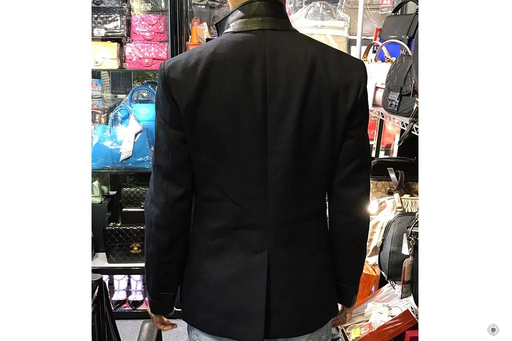 Hermes H744060HC0146 Vst 24 Relax Detail Cuir 3 Bts Cover Wool Techniqu Marine  Wool 46 Blazers