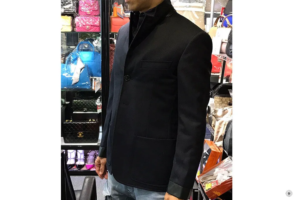 Hermes H744060HC0146 Vst 24 Relax Detail Cuir 3 Bts Cover Wool Techniqu Marine  Wool 46 Blazers
