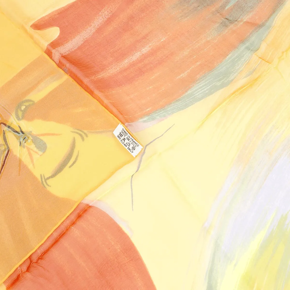 Hermes Scarf Mousseline "Smiles in the Third Millenary" by Sefedin Kwumi 90cm Silk
