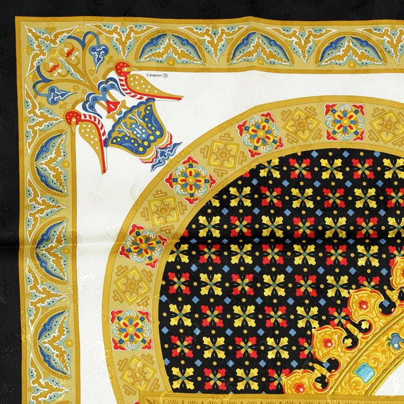 Hermes Scarf "Ciels Byzantins" by Julia Abadie Vintage 90cm Silk Jacquard