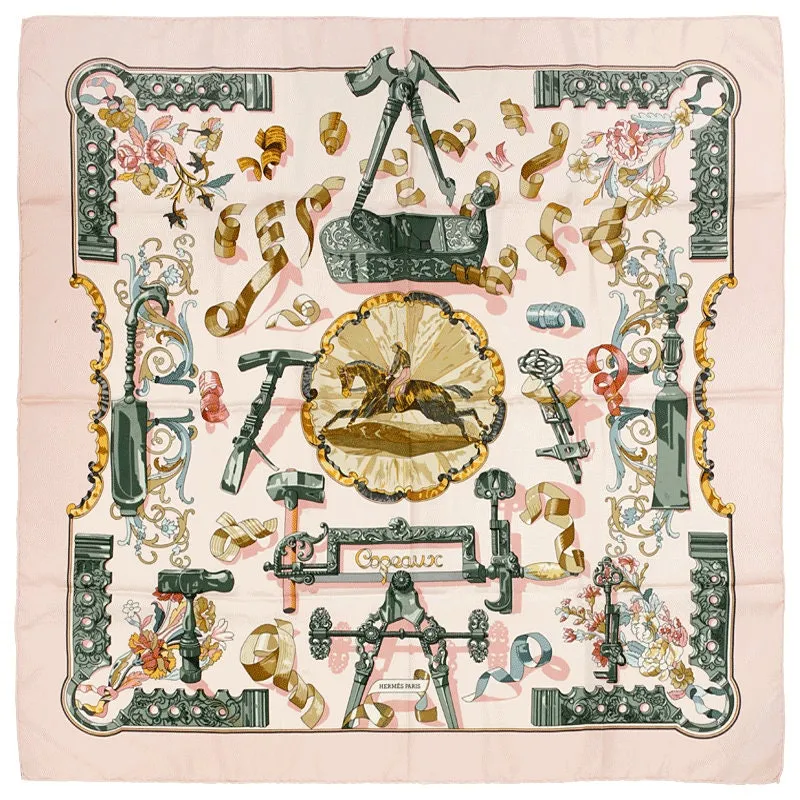 Hermes Scarf "Copeaux" by Caty Latham 90cm Silk