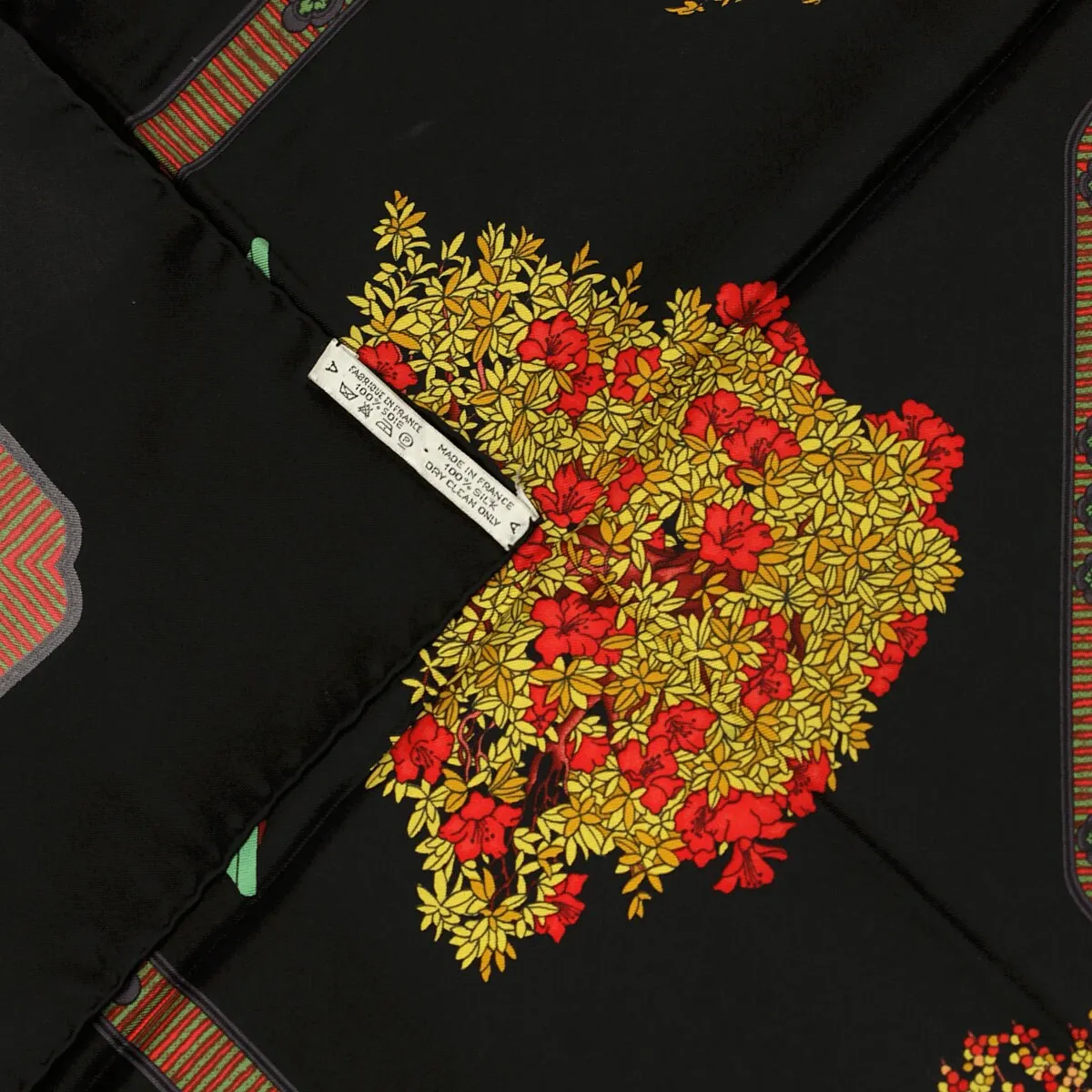 Hermes Scarf "Les Beaux Jours de Bonsai" by Catherine Baschet 90cm Silk