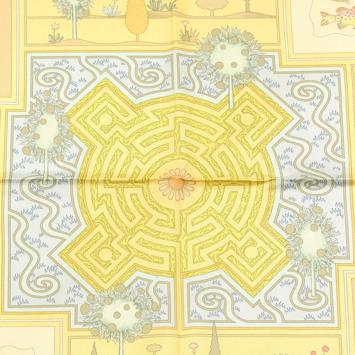 Hermes Scarf "Paridaiza" by Eugene Brunelle 90cm Silk