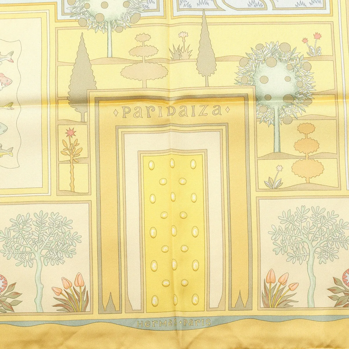 Hermes Scarf "Paridaiza" by Eugene Brunelle 90cm Silk