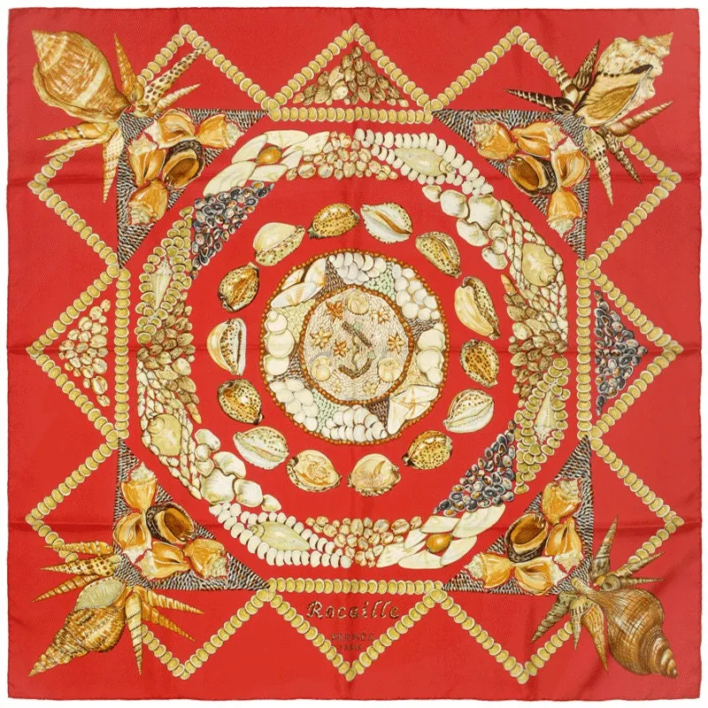 Hermes Scarf "Rocaille" by Valerie Dawlat Dumoulin Vintage 90cm Silk