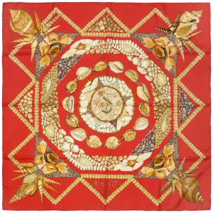 Hermes Scarf "Rocaille" by Valerie Dawlat Dumoulin Vintage 90cm Silk