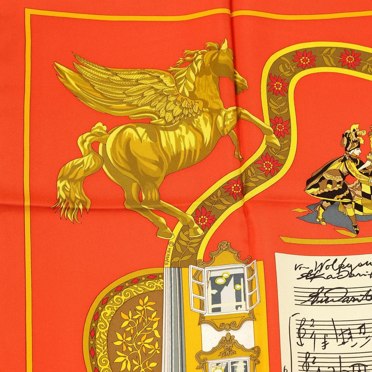 Hermes Scarf "Salzburg" by Loic Dubigeon 90cm Silk