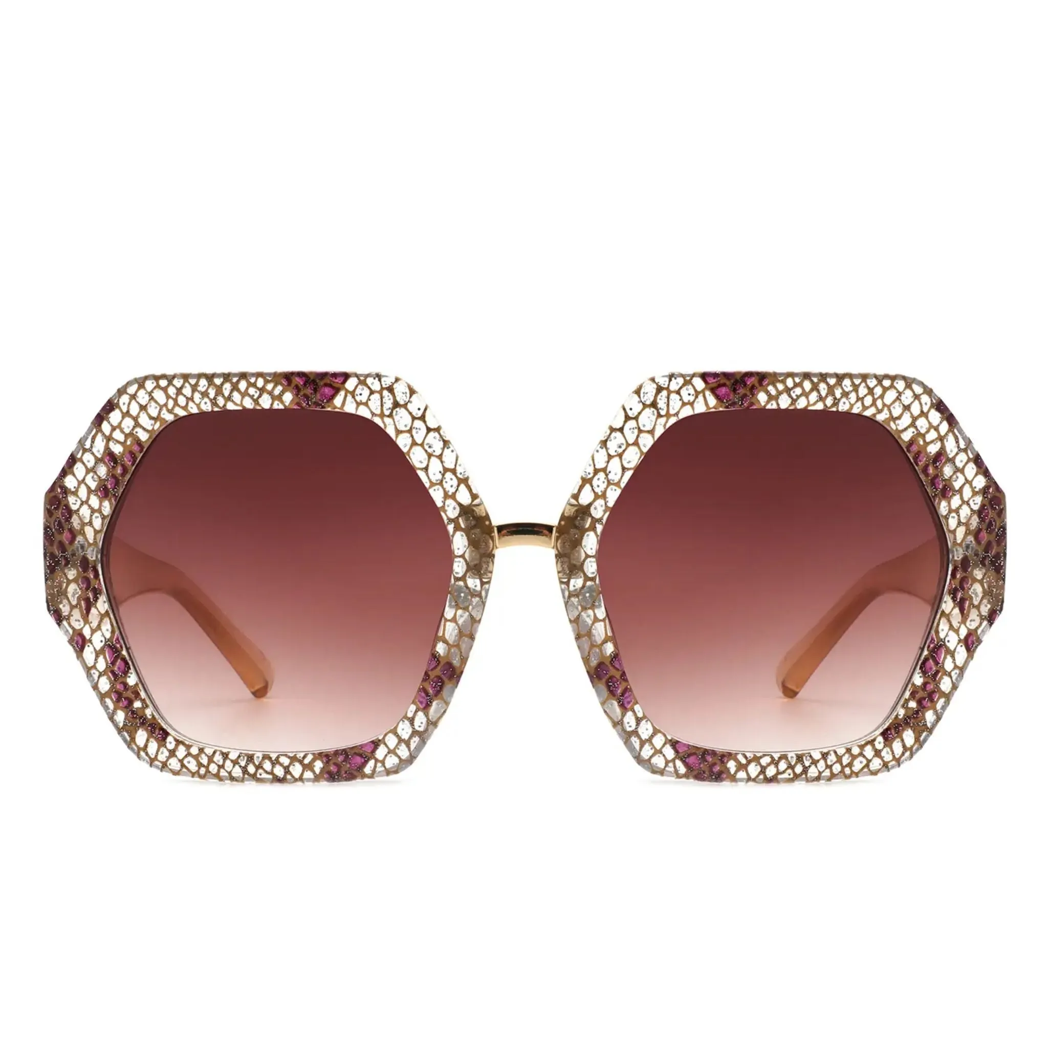 Hexagonal Oversized Ladies Sunglasses