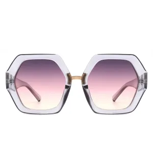 Hexagonal Oversized Ladies Sunglasses