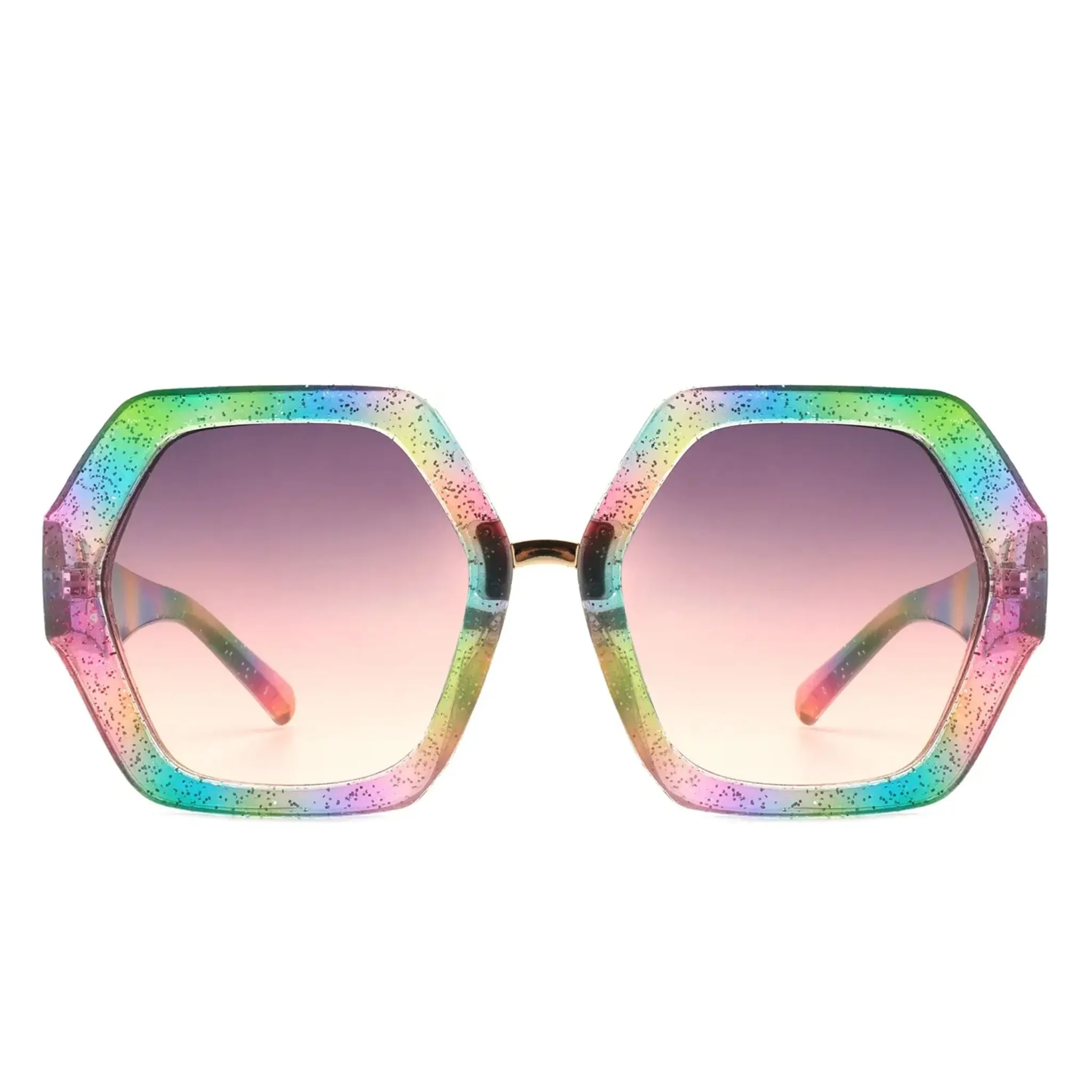 Hexagonal Oversized Ladies Sunglasses