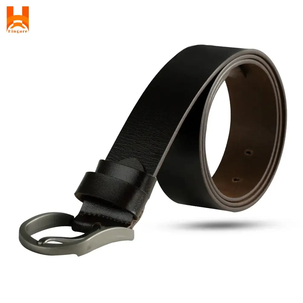 High Grade Genuine Leather Belts For Men's 2" Wide One Part Plain Ring Buckle Belt