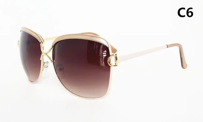High Quality Brand Designer sunglasses Fashion Vintage Sun glasses women White frame glasses