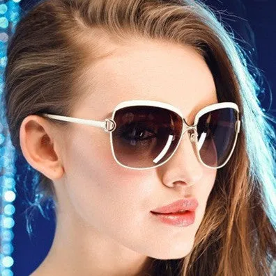 High Quality Brand Designer sunglasses Fashion Vintage Sun glasses women White frame glasses