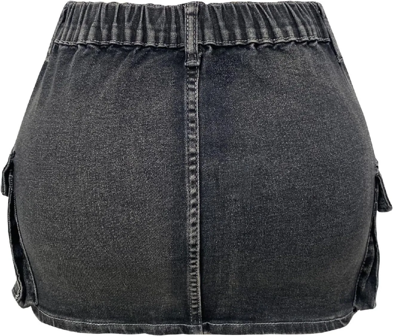 High Stretchy Cargo Skirt for Women Low Waist High Waisted Y2k Mini Jean Skirts Cute Denim Skirt with Pockets