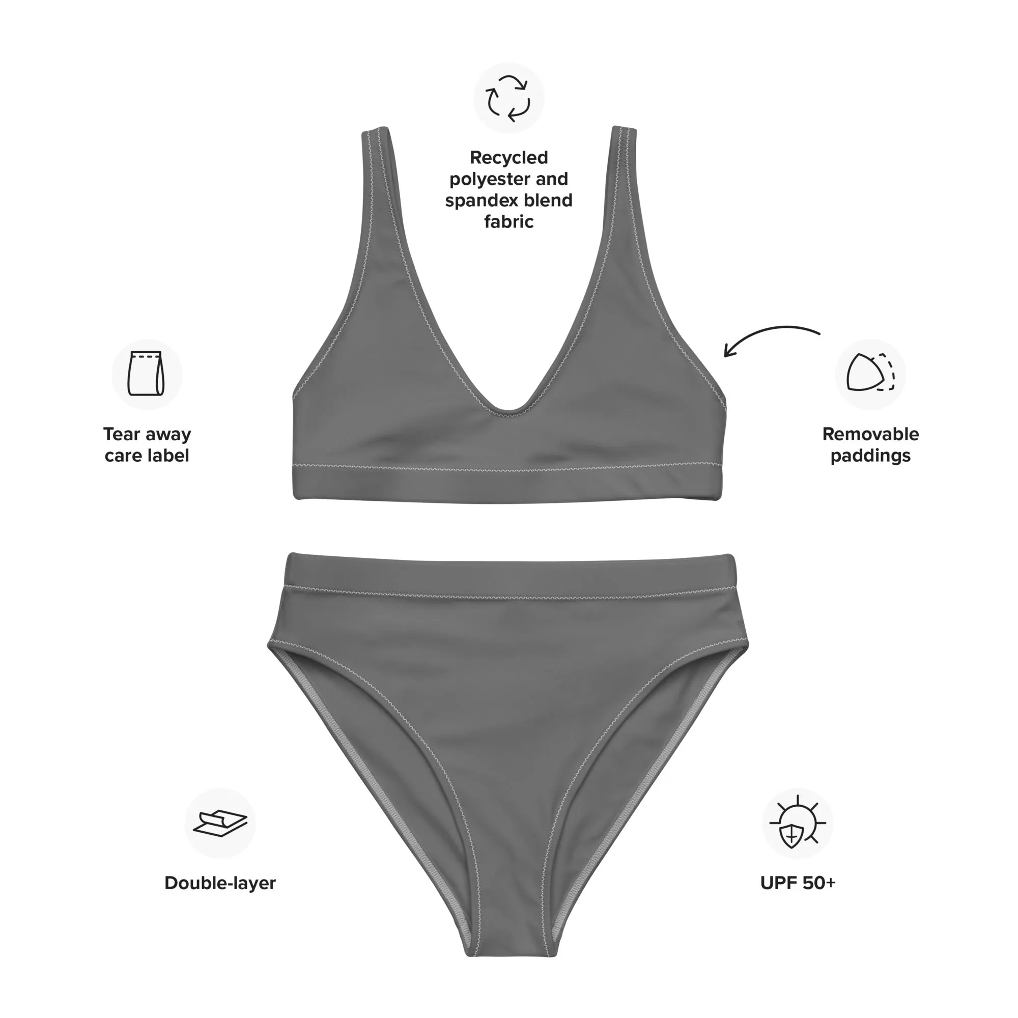 High Waisted Bikini Womens (Glamourange Luxury Bikini High Waisted - 003 Colours Model)