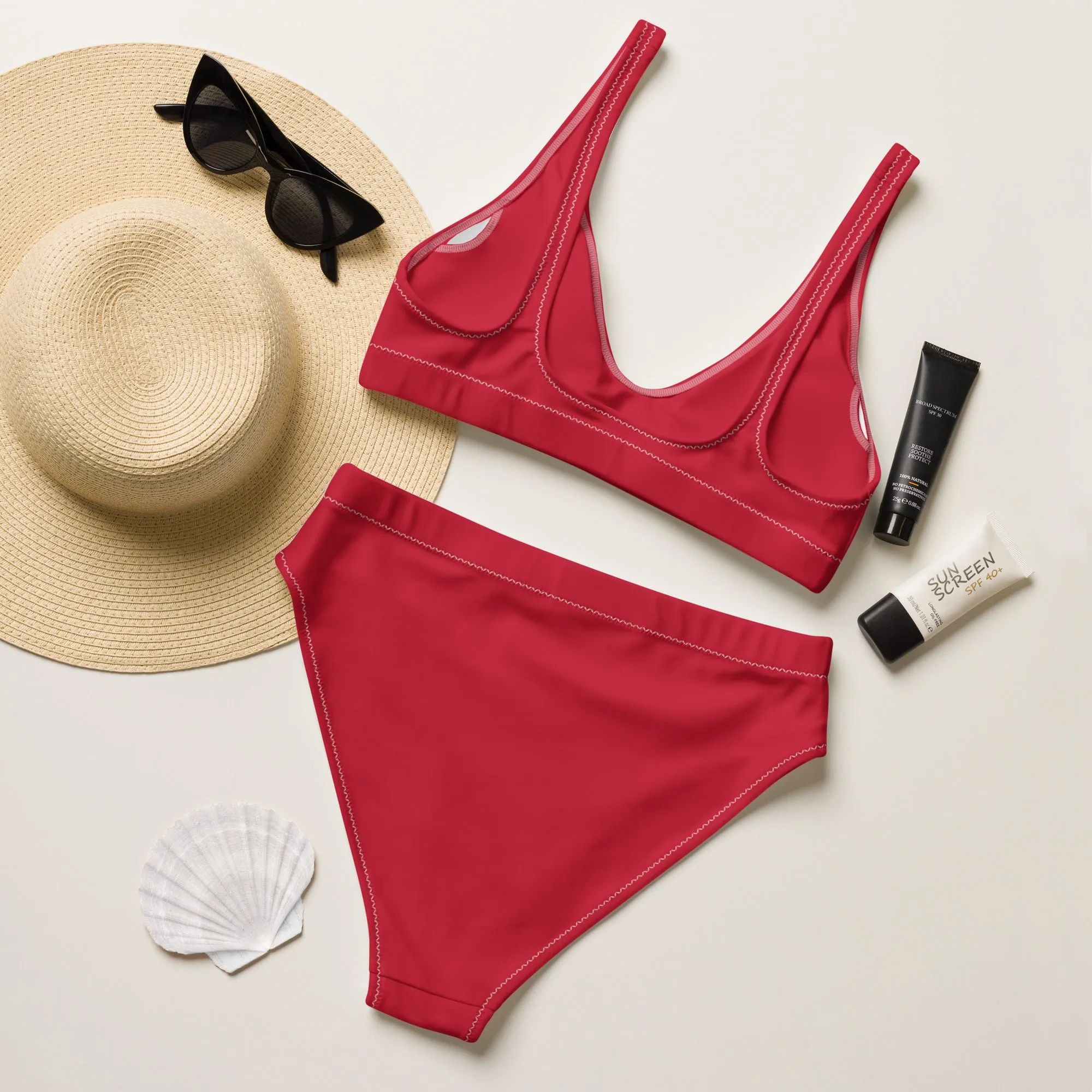 High Waisted Bikini Womens (Glamourange Luxury Bikini High Waisted - 004 Colours Model)