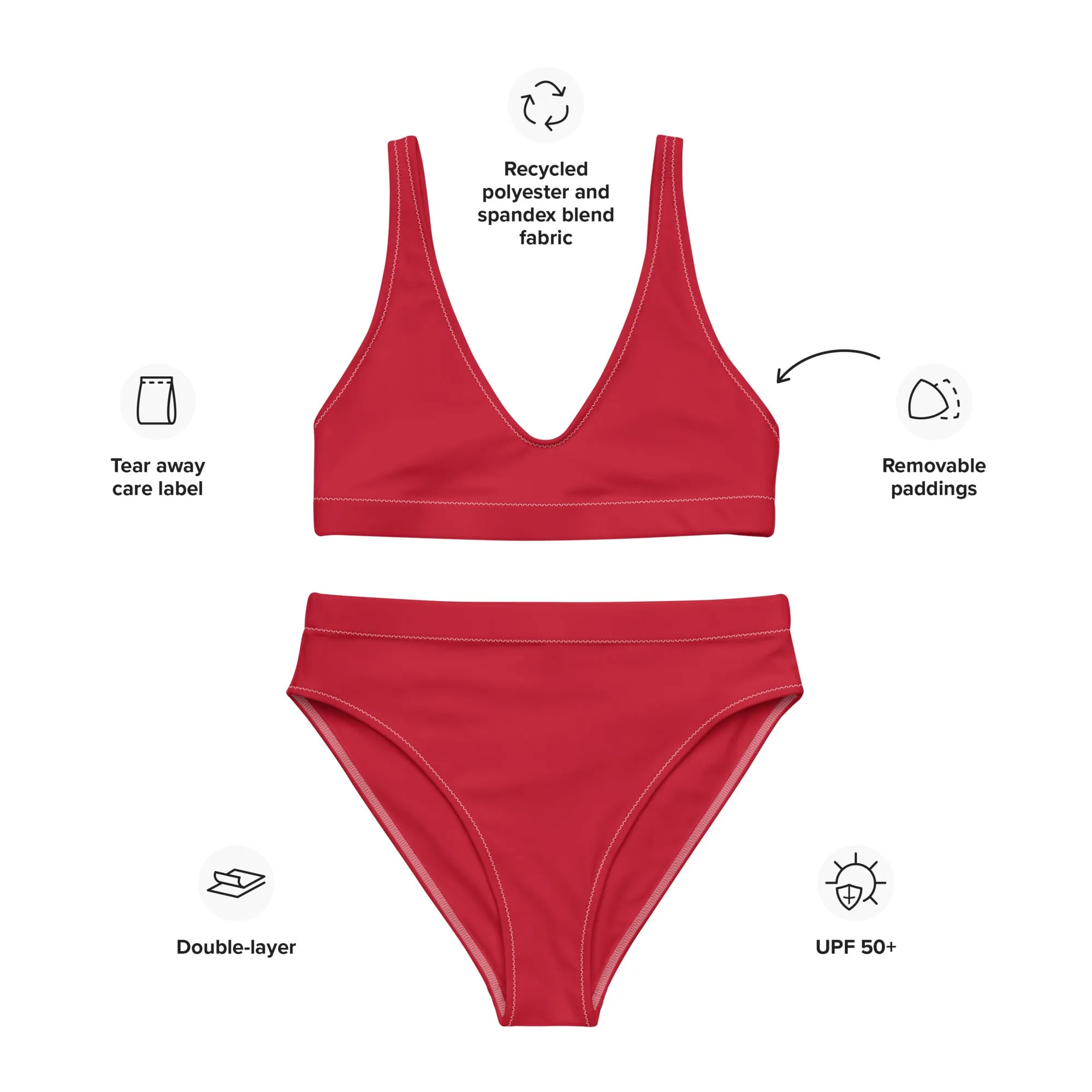High Waisted Bikini Womens (Glamourange Luxury Bikini High Waisted - 004 Colours Model)
