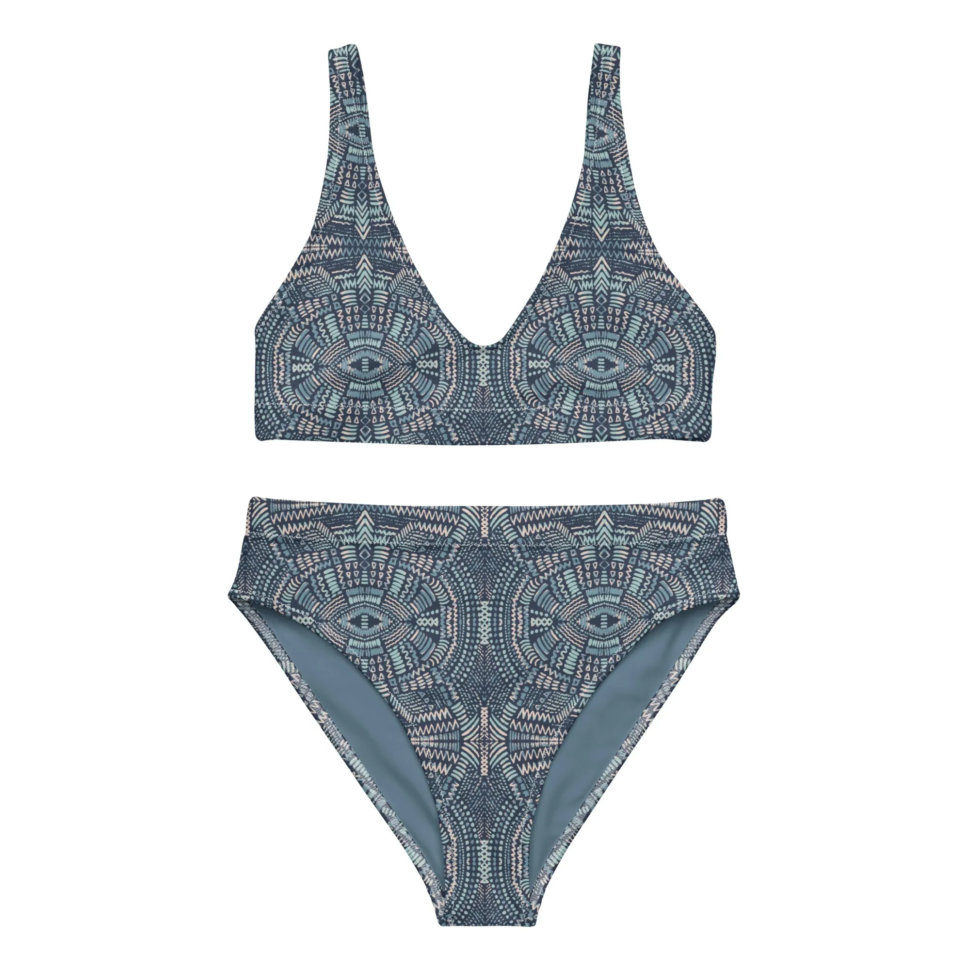 High Waisted Bikini Womens (Glamourange Luxury Bikini High Waisted - 0060 Patterns Model)