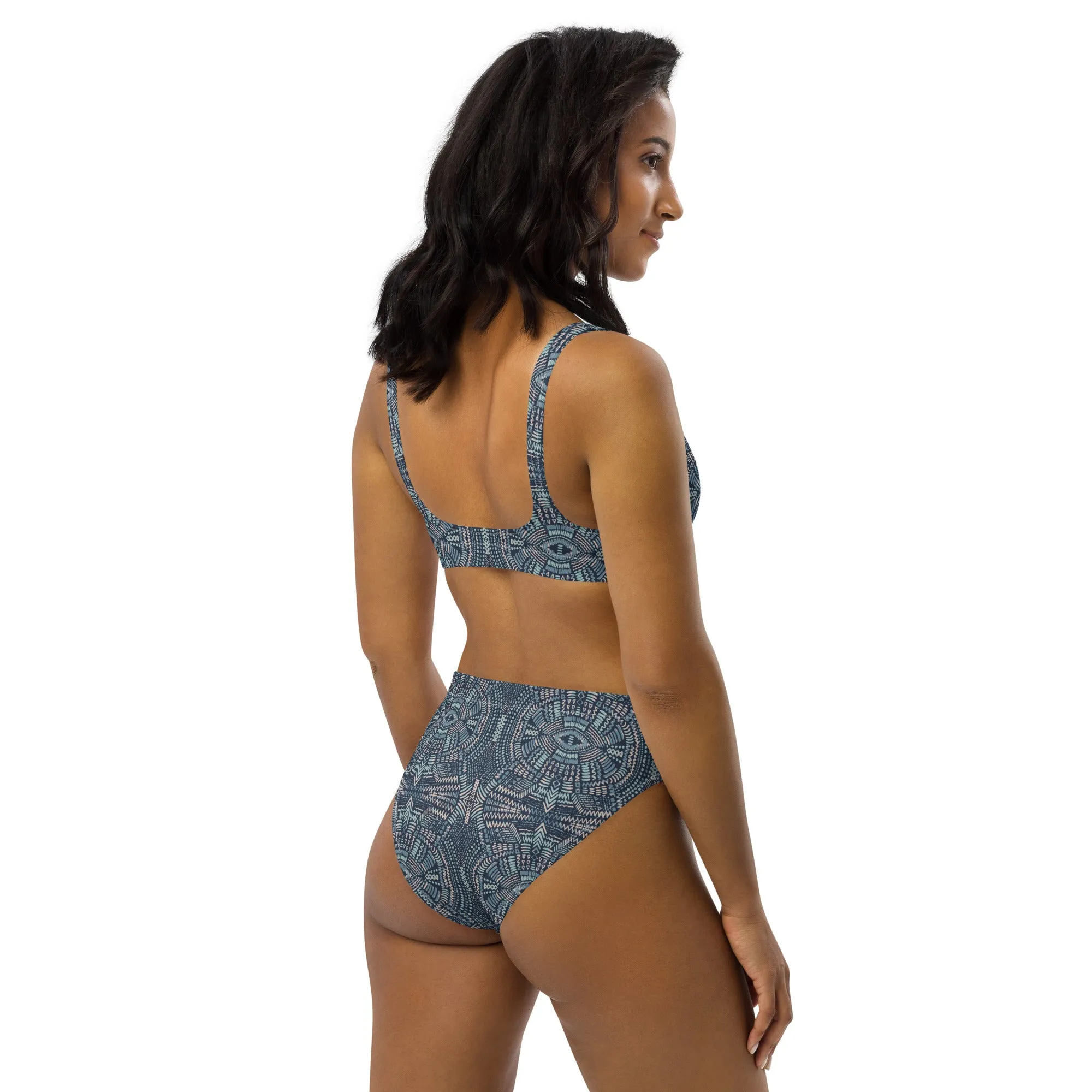 High Waisted Bikini Womens (Glamourange Luxury Bikini High Waisted - 0060 Patterns Model)
