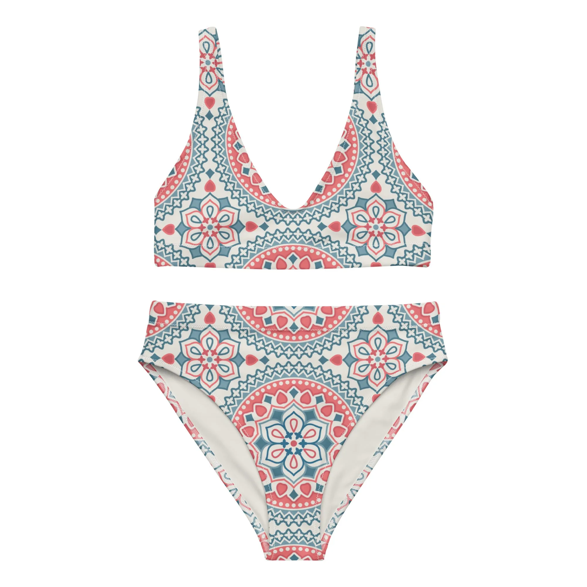 High Waisted Bikini Womens (Glamourange Luxury Bikini High Waisted - 0089 Patterns Model)