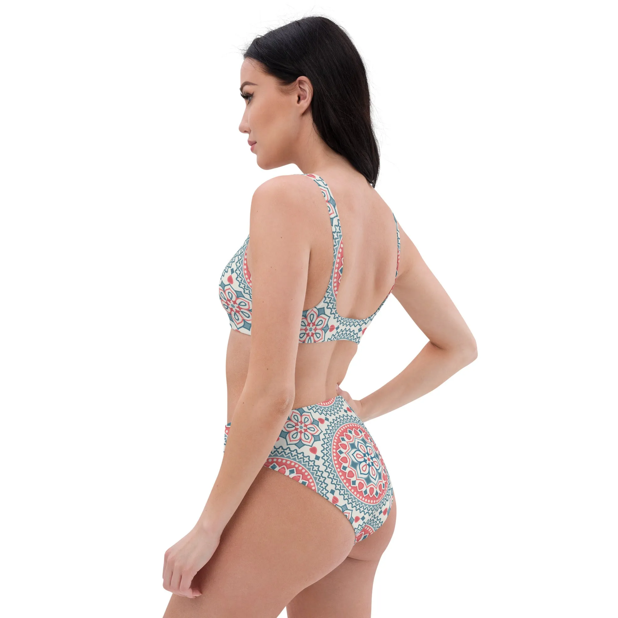 High Waisted Bikini Womens (Glamourange Luxury Bikini High Waisted - 0089 Patterns Model)