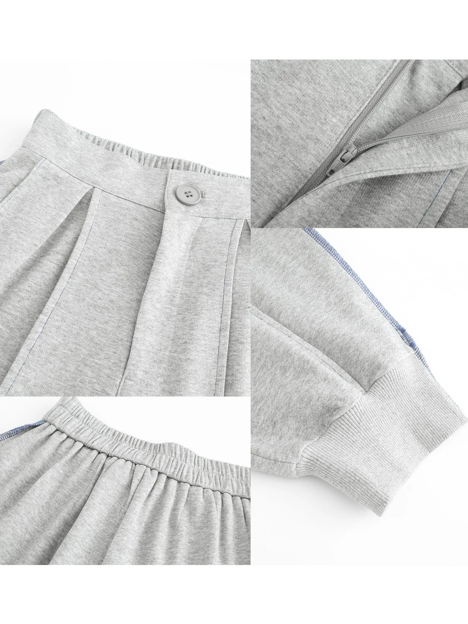 High Waisted Cuffed Pleated Trousers