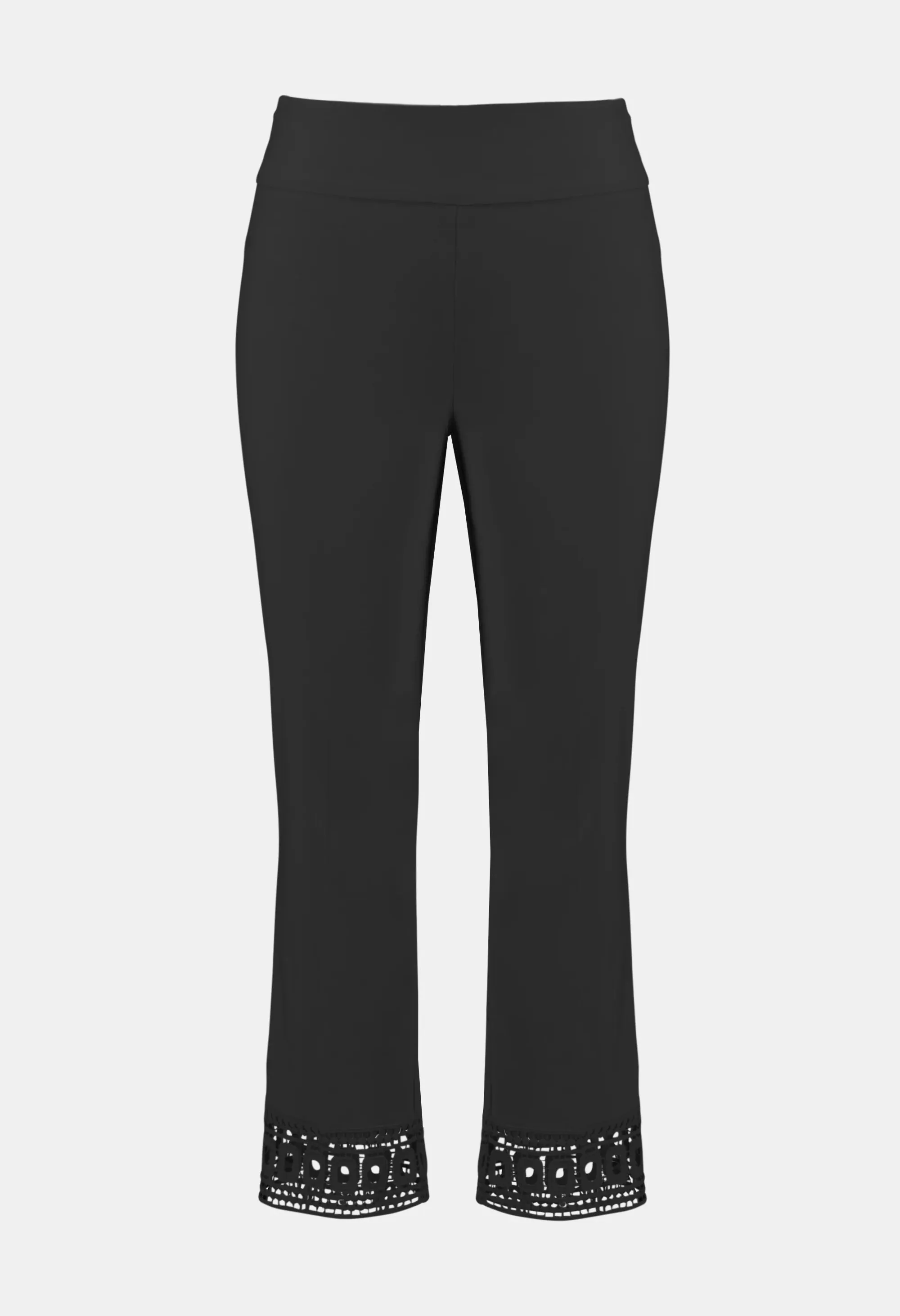 High-waisted Embroidered Trousers