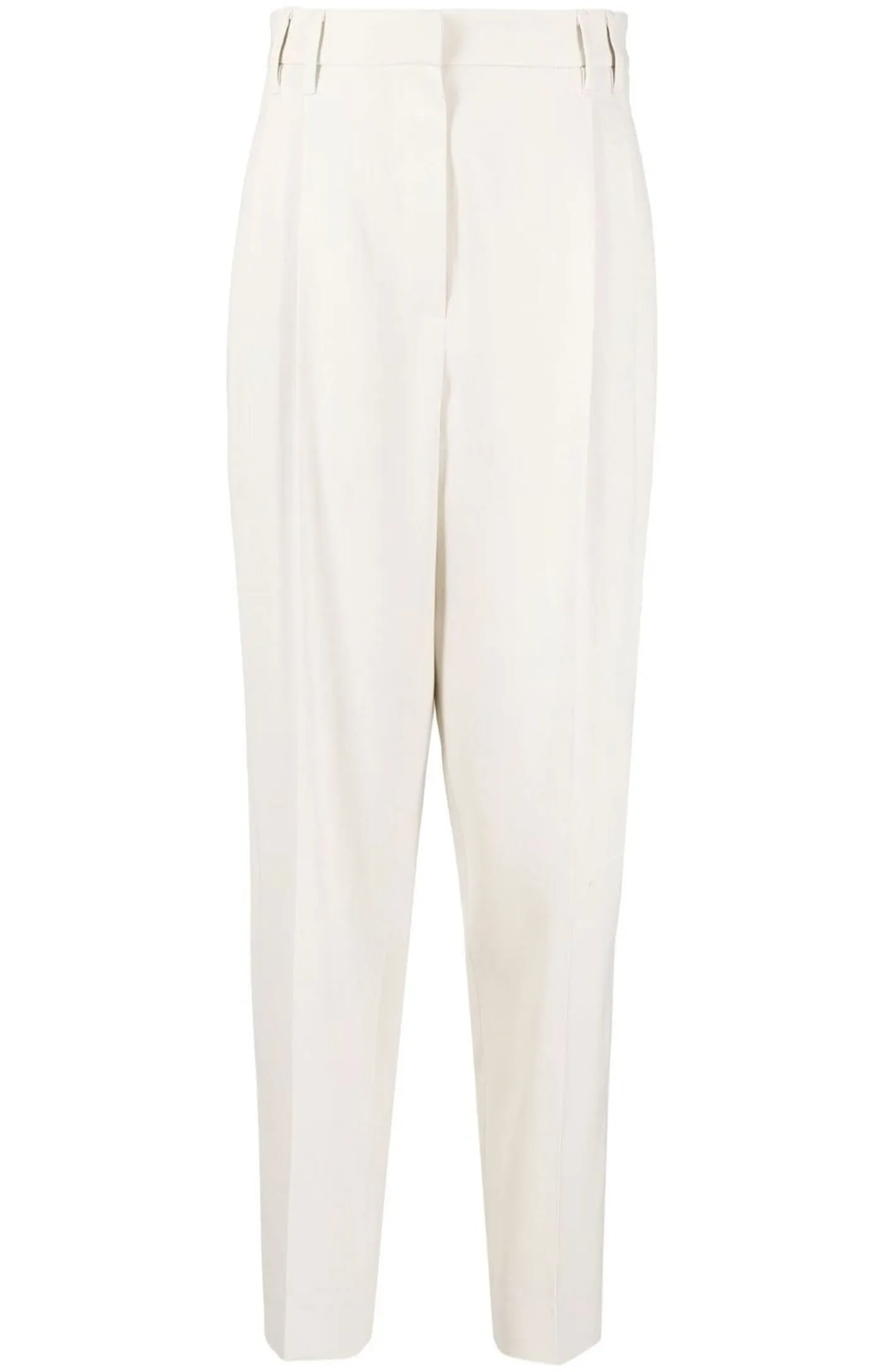 High-waisted tailored trousers
