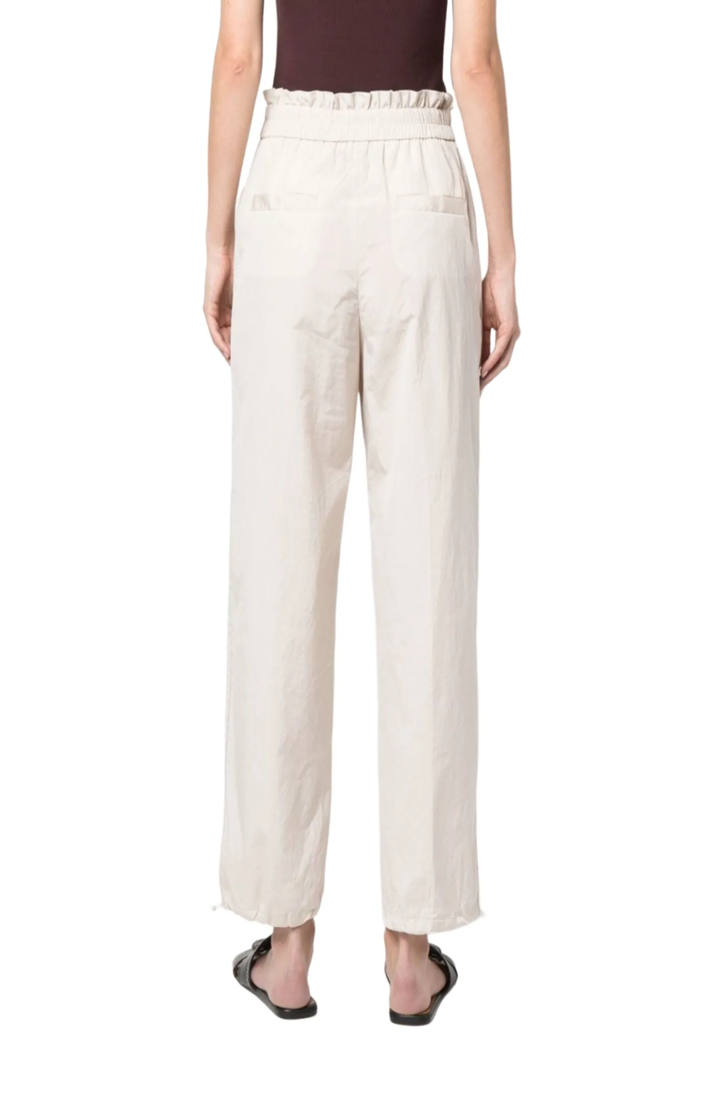 High-waisted tapered trousers