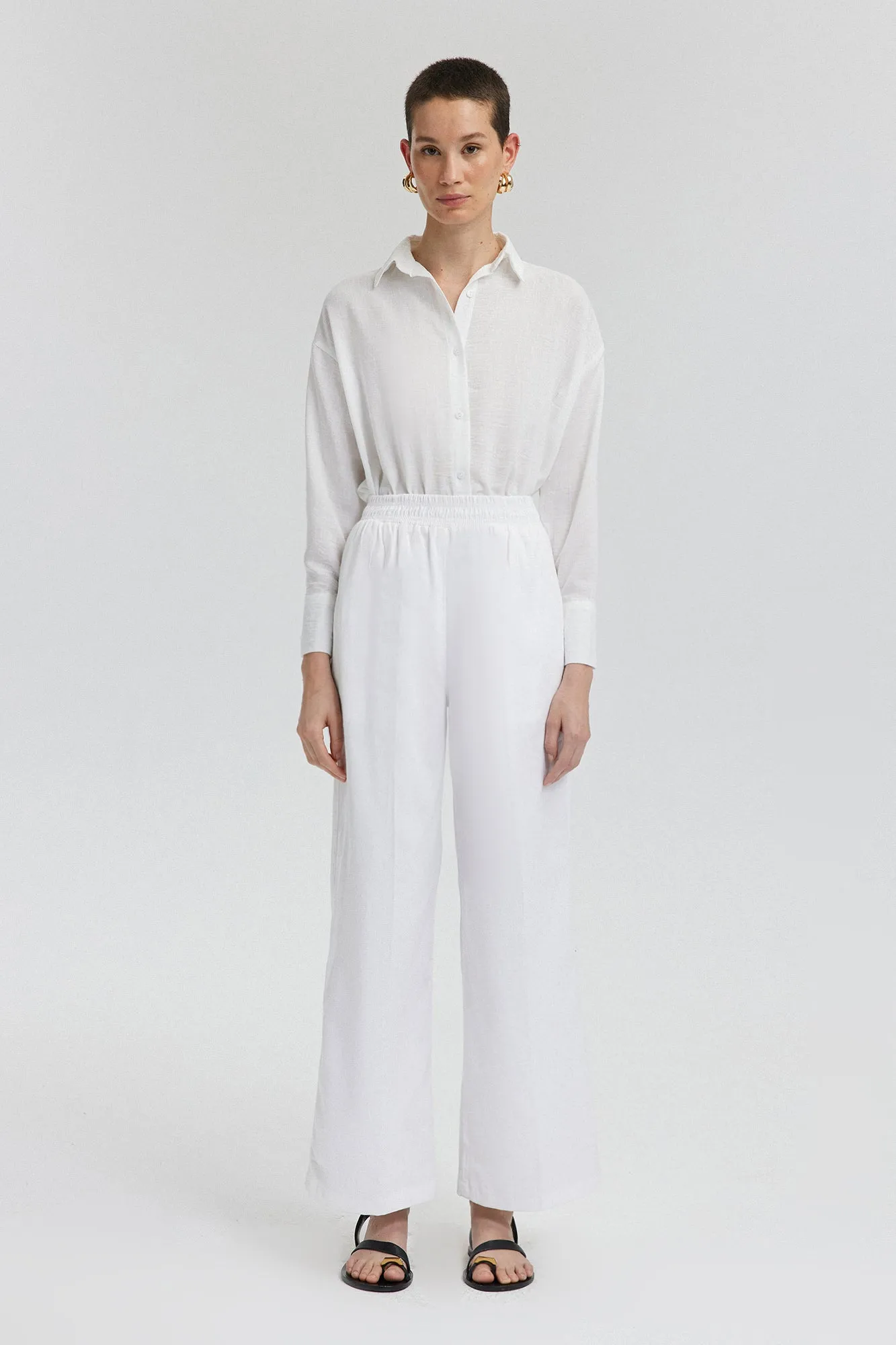 HIGH WAISTED WIDE LEG TROUSERS