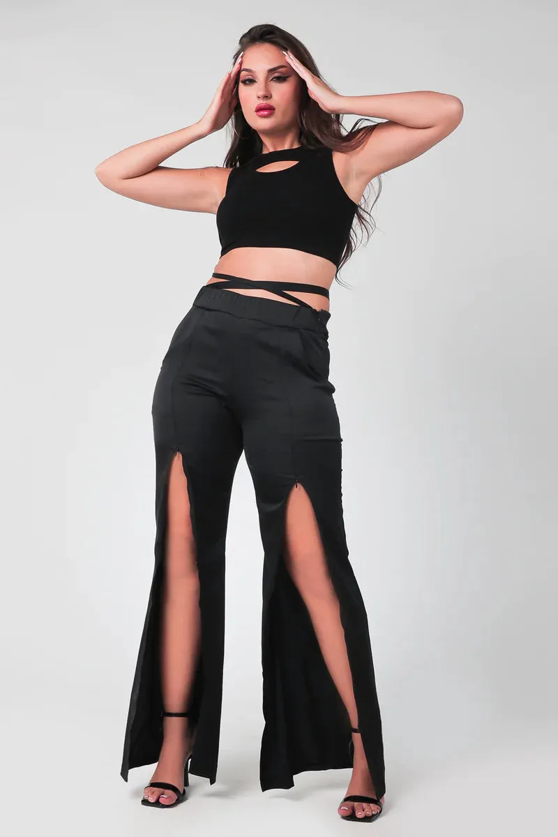 High Zipper Flow Pants - Armaia