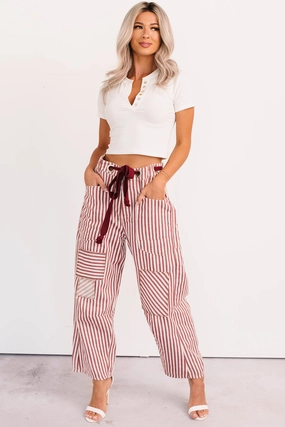High Spirits Limited Edition Striped Barrel Jeans (Raspberry) High Spirits Limited Edition Striped Barrel Jeans (Raspberry)