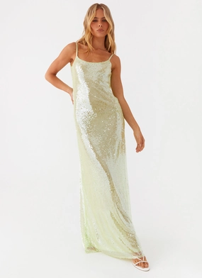 Higher Level Sequin Maxi Dress - Mint Higher Level Sequin Maxi Dress - Mint