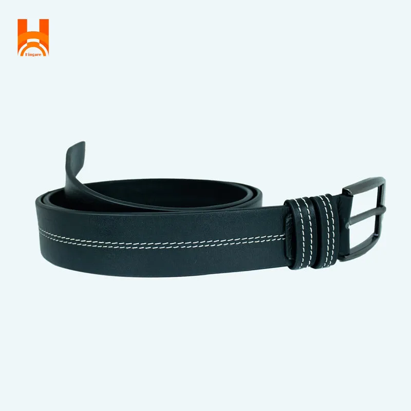 Hingare Men's Double Stitching Leather Belt 100% Genuine Leather Belts (Enclosed in Gift Box)