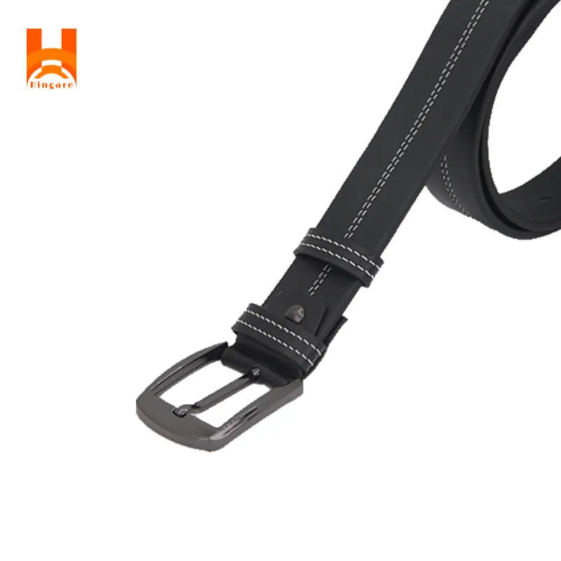 Hingare Men's Double Stitching Leather Belt 100% Genuine Leather Belts (Enclosed in Gift Box)