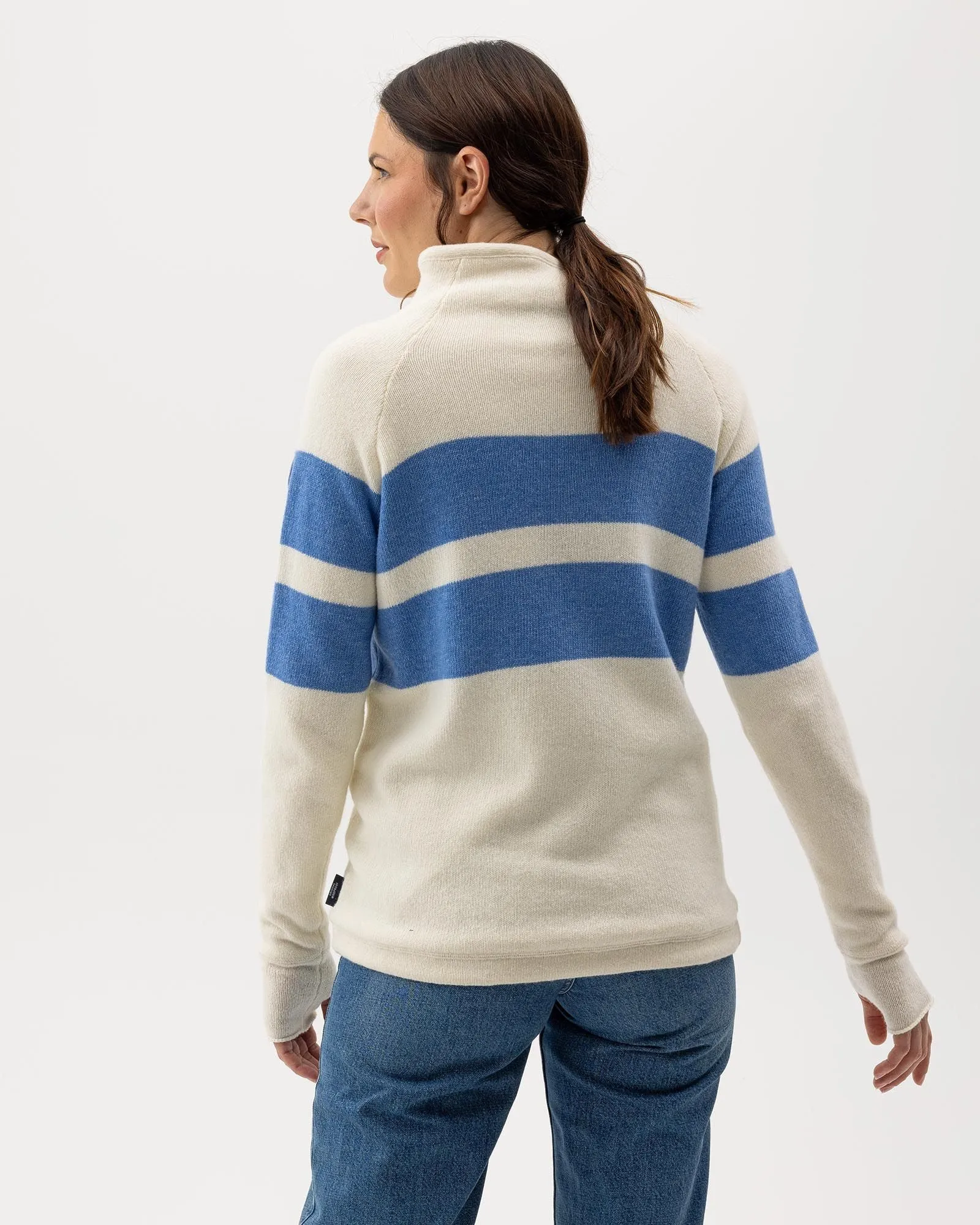 Holebrook Martina Windproof Sweater Off White/Oxford Blue