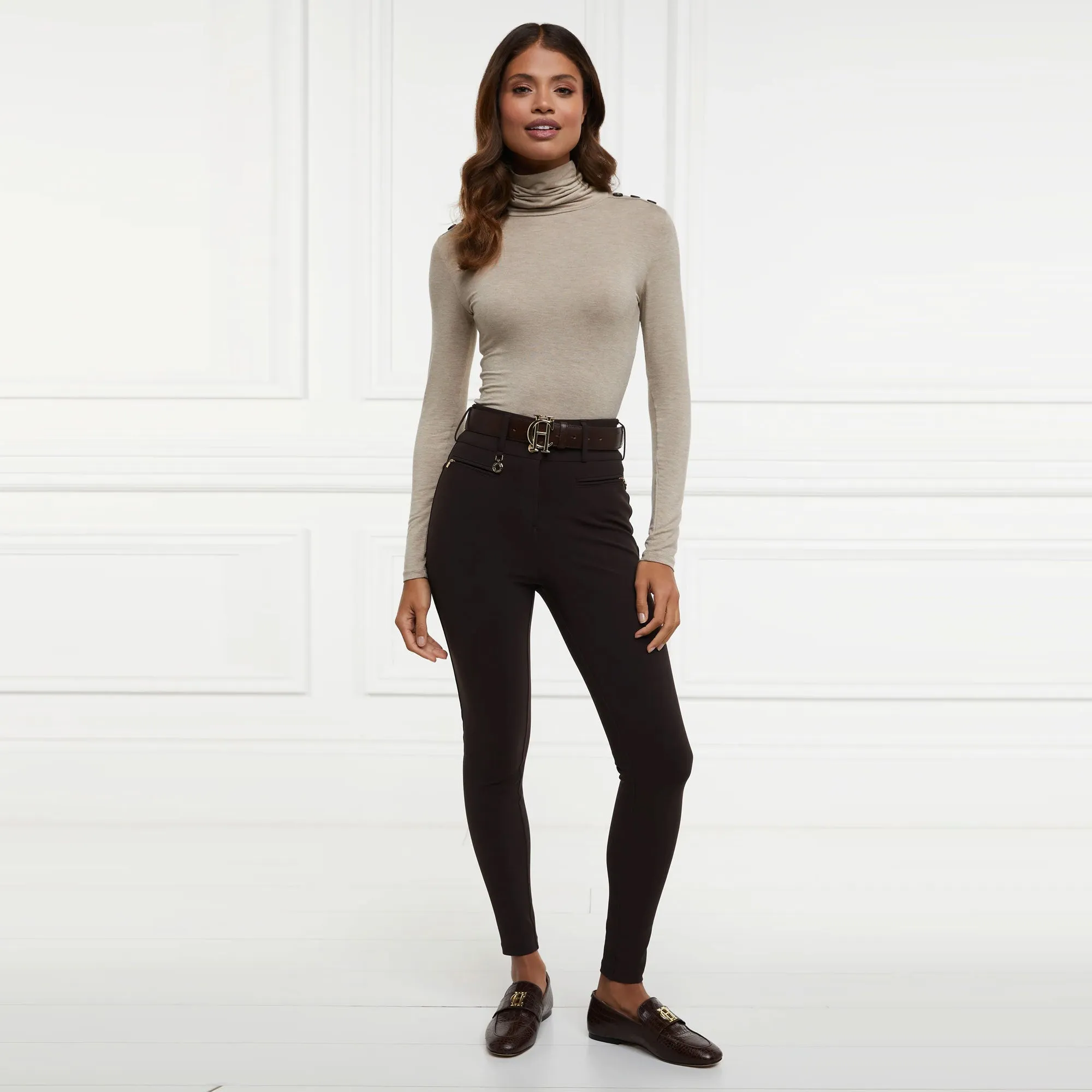 Holland Cooper Ladies Contour Trouser Chocolate