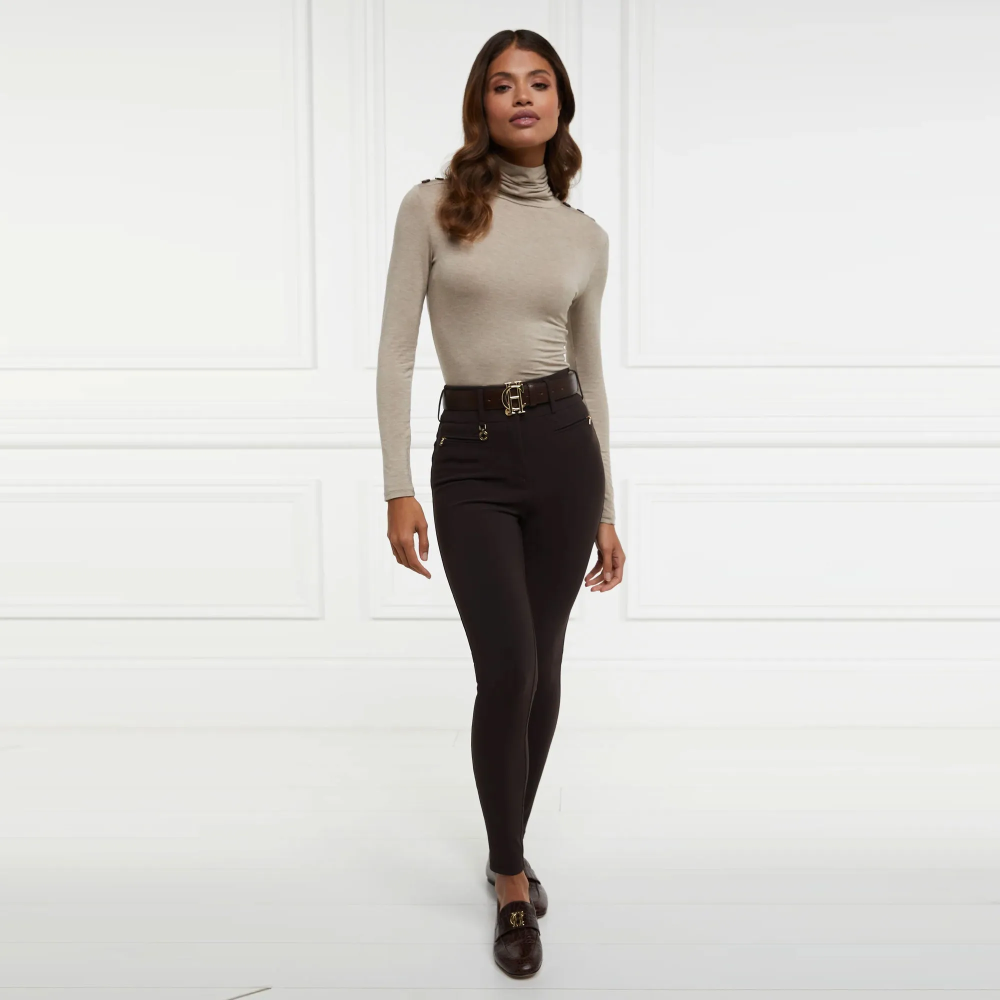Holland Cooper Ladies Contour Trouser Chocolate