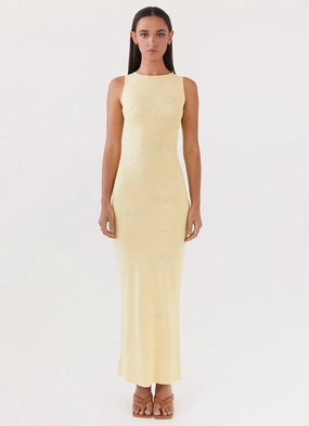 Holly Knit Maxi Dress - Yellow Holly Knit Maxi Dress - Yellow