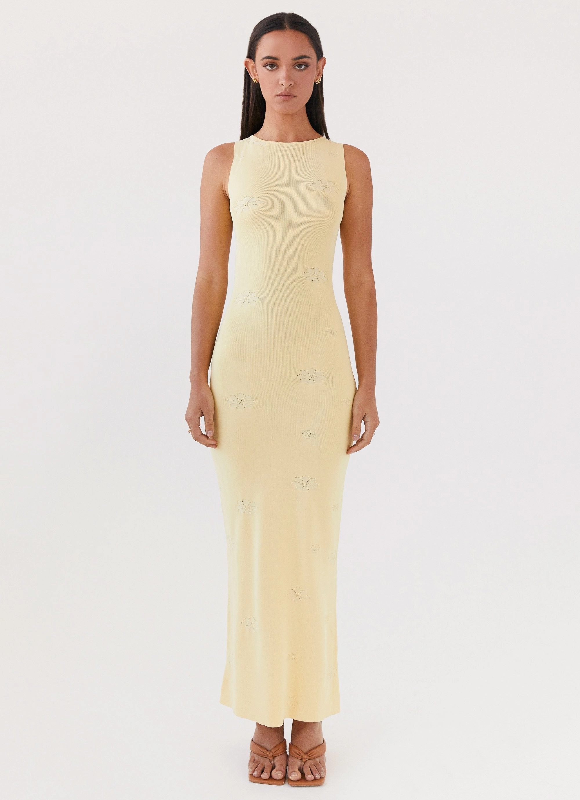 Holly Knit Maxi Dress - Yellow