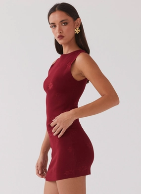 Holly Knit Mini Skirt - Rouge Red Holly Knit Mini Skirt - Rouge Red