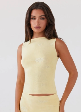 Holly Knit Tank - Lemon Holly Knit Tank - Lemon
