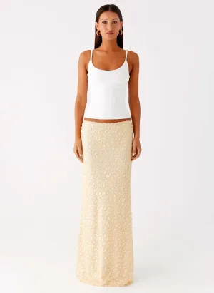 Honestly Sequin Maxi Skirt - Yellow Honestly Sequin Maxi Skirt - Yellow