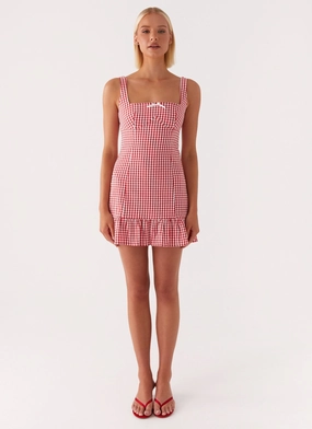 Honesty Mini Dress - Red Gingham Honesty Mini Dress - Red Gingham