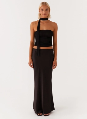 Hot Like Me Scarf Top - Black Hot Like Me Scarf Top - Black