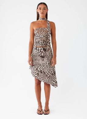 Hot Like Me Scarf Top - Leopard Hot Like Me Scarf Top - Leopard