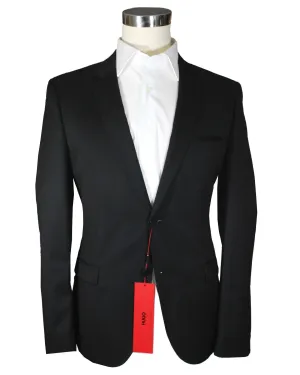 Hugo Boss Sport Coat Black - Wool Blazer EU 50 / US 40 L Slim Fit REDUCED - SALE
