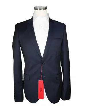 Hugo Boss Sport Coat Dark Blue - Wool Blazer EU 52 / US 42 L Slim Fit - REDUCED SALE